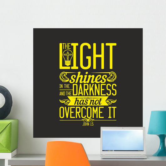 Light Shines Bible Wall Decal