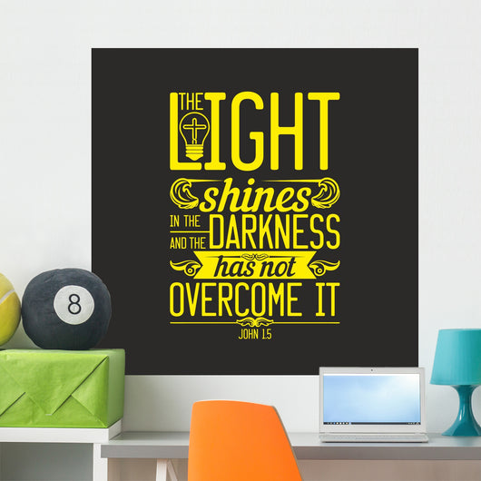 Light Shines Bible Wall Decal