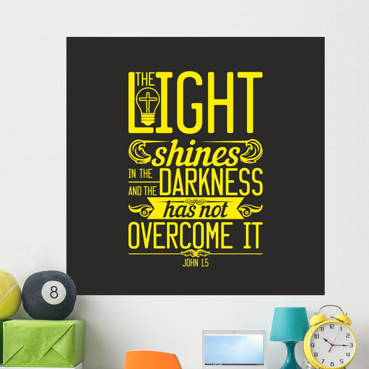 Light Shines Bible Wall Decal