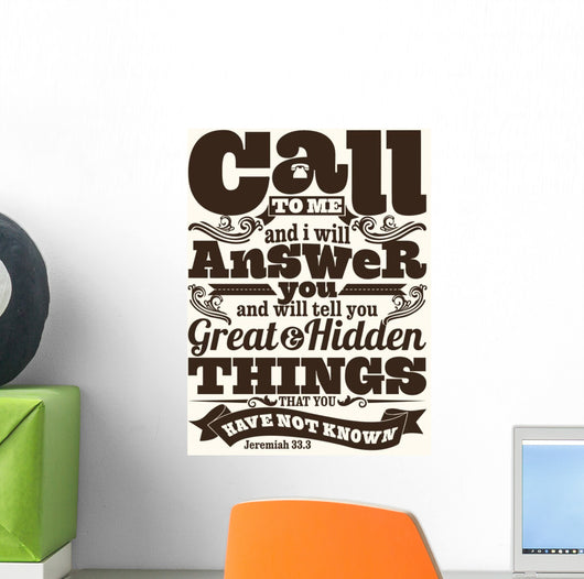 Biblical Illustration Call to Wall Decal