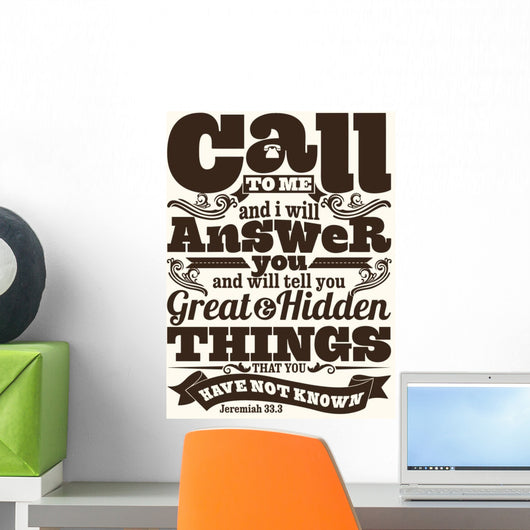Biblical Illustration Call to Wall Decal