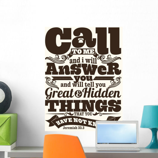 Biblical Illustration Call to Wall Decal