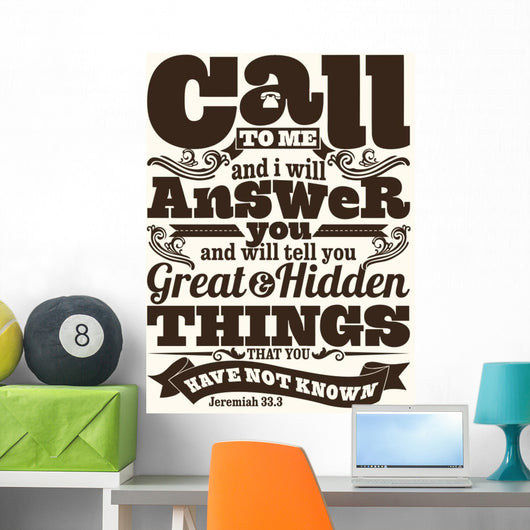 Biblical Illustration Call to Wall Decal