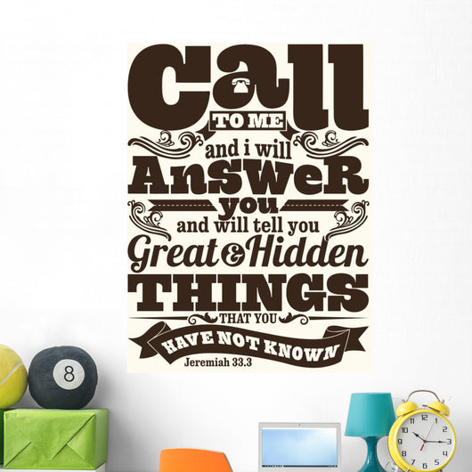 Biblical Illustration Call to Wall Decal