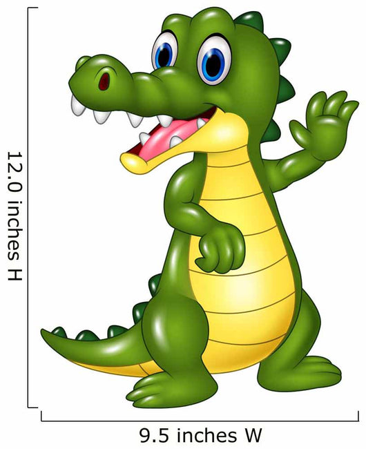 Cartoon Funny Crocodile Waving Wall Decal
