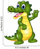 Cartoon Funny Crocodile Waving Wall Decal