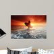 Beach Sunset Surfer Woman Wall Decal