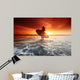 Beach Sunset Surfer Woman Wall Decal