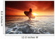 Beach Sunset Surfer Woman Wall Decal