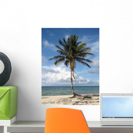 Palm Tree Beach Wall Decal Design 1