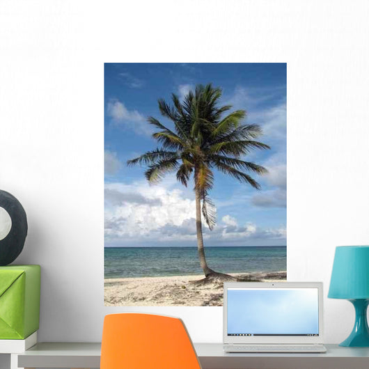 Palm Tree Beach Wall Decal Design 1