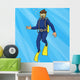 Diver Underwater Pop Art Wall Decal