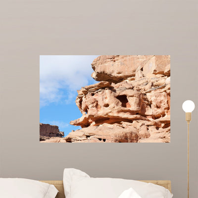 Colored Canyon Sinai Egypt Wall Decal Design 2 shown on a wall