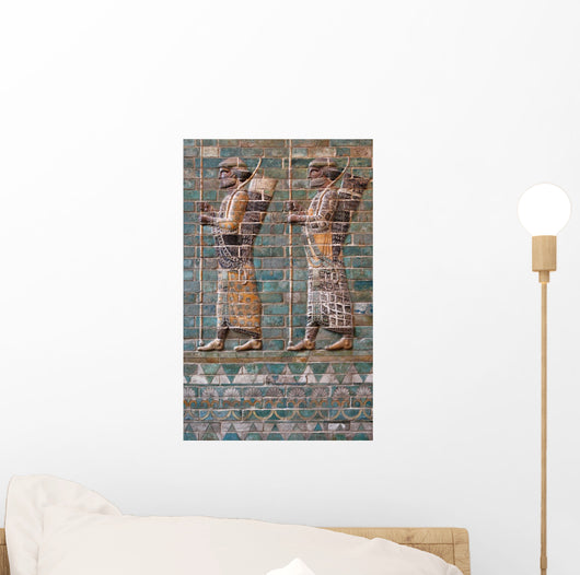 Embossed Colorful Achaemenid Soldiers Wall Decal