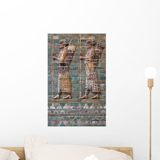 Embossed Colorful Achaemenid Soldiers Wall Decal