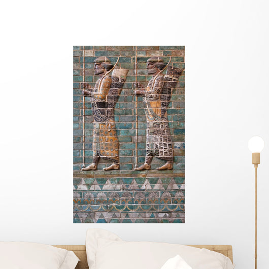 Embossed Colorful Achaemenid Soldiers Wall Decal