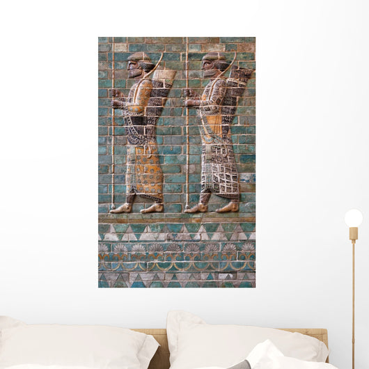 Embossed Colorful Achaemenid Soldiers Wall Decal