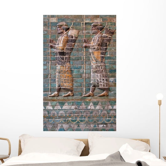 Embossed Colorful Achaemenid Soldiers Wall Decal