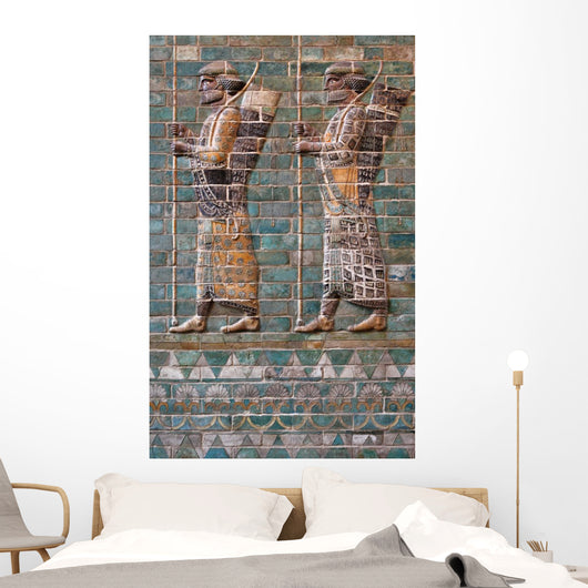 Embossed Colorful Achaemenid Soldiers Wall Decal