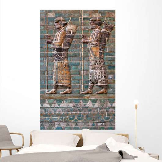 Embossed Colorful Achaemenid Soldiers Wall Decal