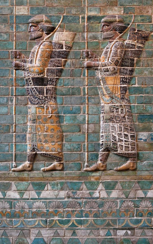 Embossed Colorful Achaemenid Soldiers Wall Decal