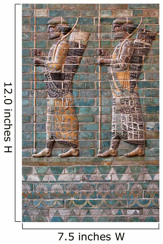 Embossed Colorful Achaemenid Soldiers Wall Decal