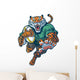 Sports Tiger Mascot Rugby Wall Decal