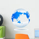 White and Blue Globe Wall Decal