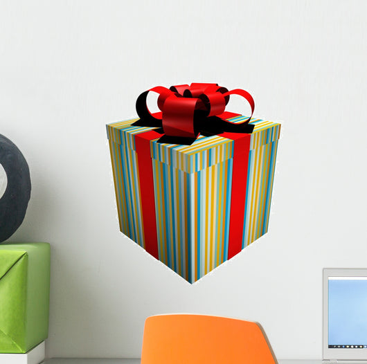 Gift Box Diverse Colors Wall Decal