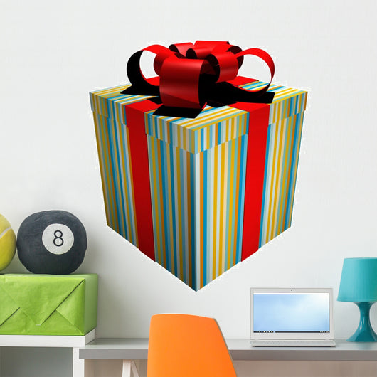 Gift Box Diverse Colors Wall Decal