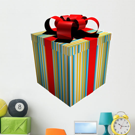 Gift Box Diverse Colors Wall Decal
