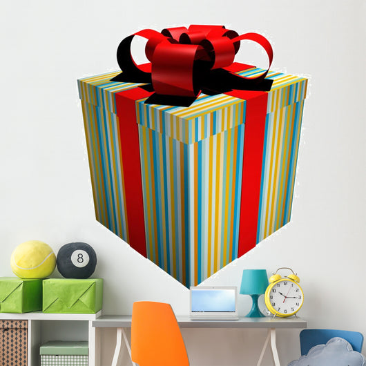 Gift Box Diverse Colors Wall Decal