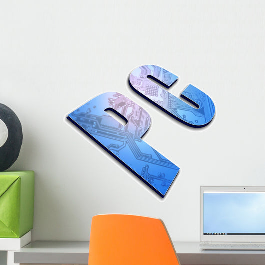 Pc Letters Wall Decal