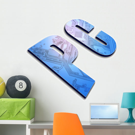 Pc Letters Wall Decal