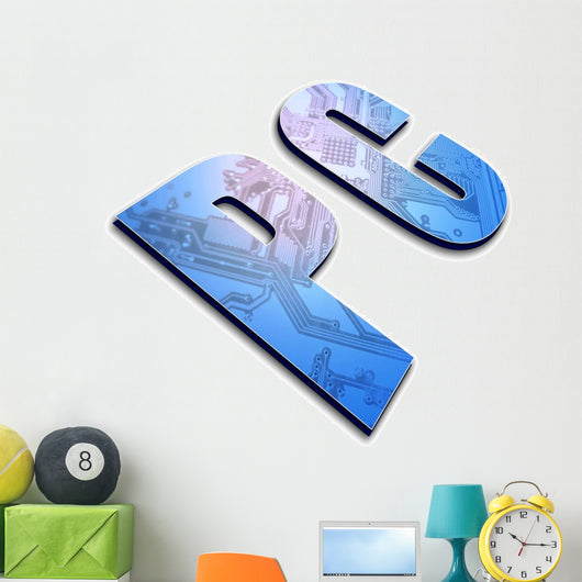 Pc Letters Wall Decal