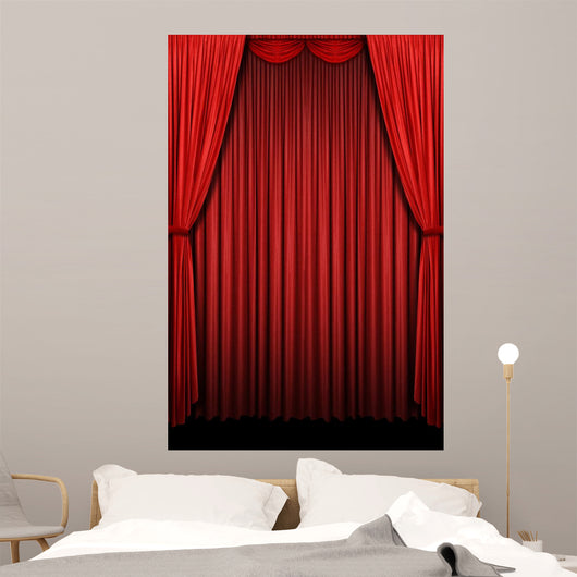 Red Curtains Wall Decal