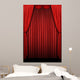 Red Curtains Wall Decal