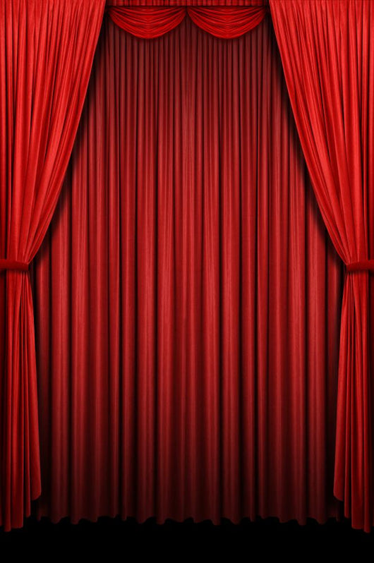 Red Curtains Wall Decal