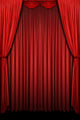 Red Curtains Wall Decal