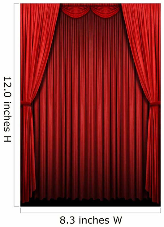 Red Curtains Wall Decal