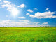 Green Hill under Blue Wall Decal Design 2