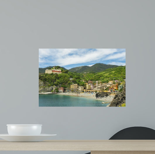 Idyllic Landscape Resort Village Wall Decal