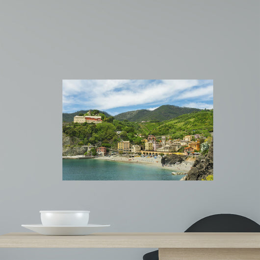 Idyllic Landscape Resort Village Wall Decal