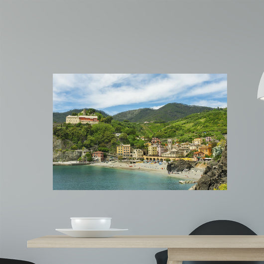 Idyllic Landscape Resort Village Wall Decal