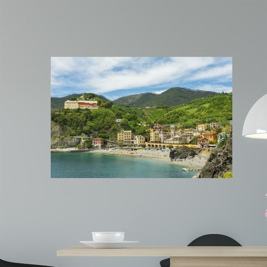 Idyllic Landscape Resort Village Wall Decal
