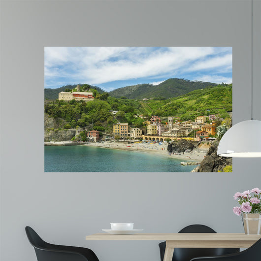 Idyllic Landscape Resort Village Wall Decal