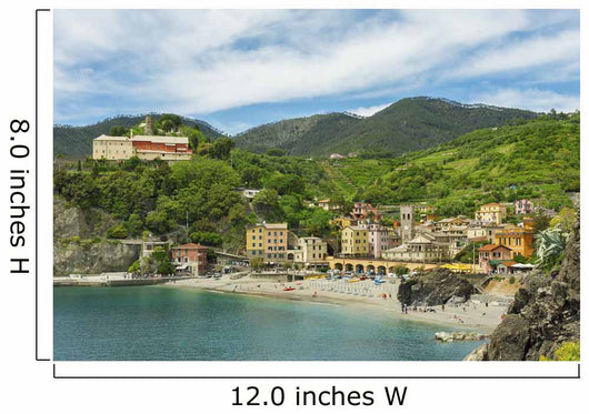Idyllic Landscape Resort Village Wall Decal