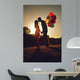 Two Couple Kissing Sunset Wall Decal
