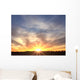 Bright Orange Horizon Sunrise Wall Decal