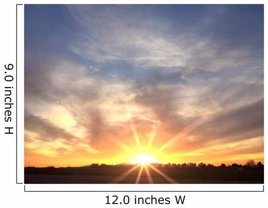 Bright Orange Horizon Sunrise Wall Decal